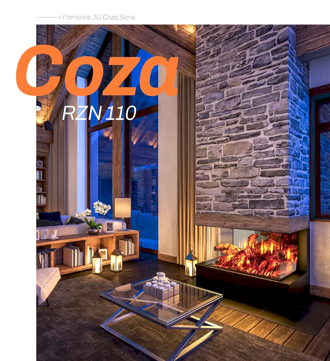 COZA: Huzurun ve Sıcaklığın Yeni Adı COZA, 3 cepheli cam tasarımıyla yaşam alanlarınıza zarafet katarken, size huzurlu bir atmosfer sunar. Gerçek meşe odununun yanma sesi ve 3 boyutlu FlameLog odunları sayesinde, iç dünyanızda sakin ve rahatlatıcı bir yolculuğa çıkarsınız. Hayatın koşuşturmasından uzaklaşıp, dinginliğin tadını çıkarmak istediğiniz anlarda COZA, size özel bir kaçış noktası yaratır. Ayrıca, mekanlarınıza uyum sağlayan isteğe bağlı “L” yüzey seçeneği ile COZA, her türlü yaşam alanına şıklık ve fonksiyonellik getirir.