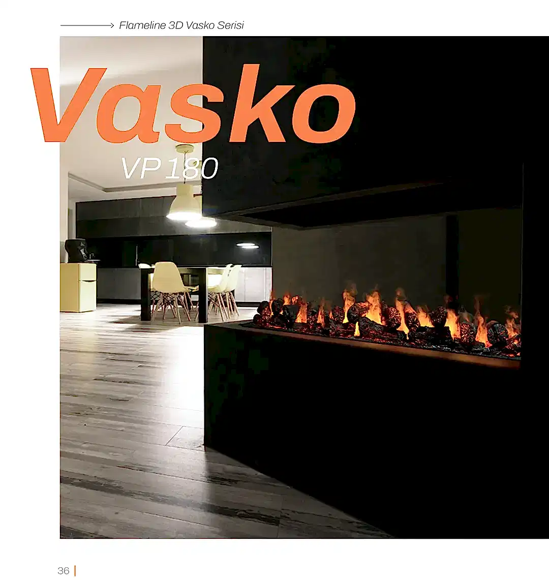 Vasko VP 180 Elektrikli Şömine Modelleri